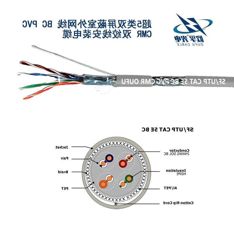 泰州市SF / UTP CAT 5E BC PVC CMR双绞线安装电缆